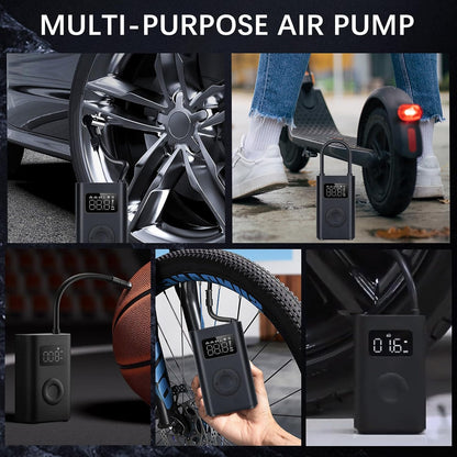 Mi Mijia Portatil Electric Air Compressor 2,Inflador Ruedas Coche 150 PSI 6 Modos Con Recargable De 2000 Mah,Compresor Con Pantalla LCD Con Sensor De Presión Para Coche,Bicicleta,Moto,Pelota